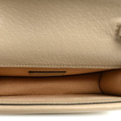 GG Supreme Monogram Textured Dollar Calfskin Super Mini Dionysus Shoulder Bag Beige Mystic White Oatmeal