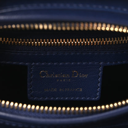 Lambskin Cannage Medium Lady Dior Navy Blue
