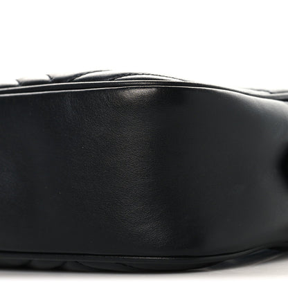 Calfskin Matelasse Small GG Marmont Chain Shoulder Bag Black