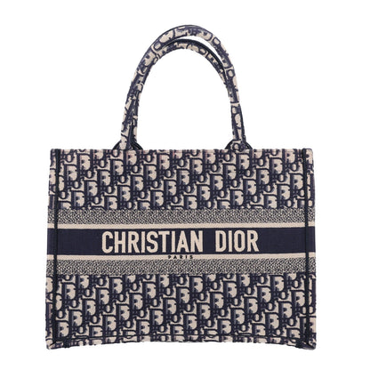 Oblique Medium Book Tote Blue Multicolor
