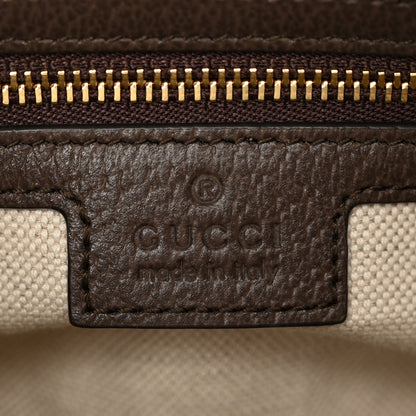 GG Supreme Monogram Textured Calfskin Web Super Mini Ophidia Shoulder Bag Beige Ebony New Acero