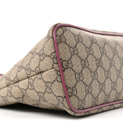 GG Supreme Monogram Small Zippered Tote Beige New Rosette