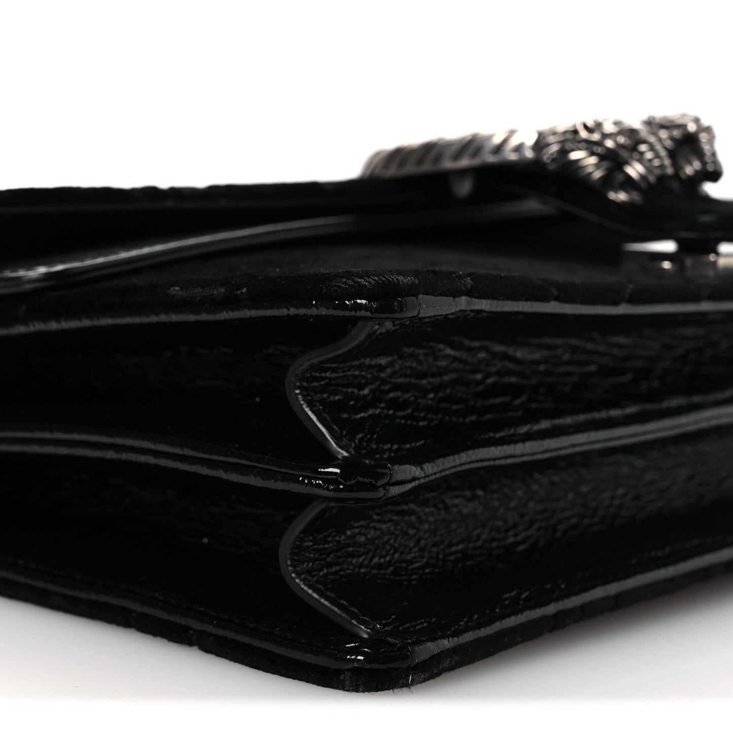 Velvet GG Monogram Small Dionysus Shoulder Bag Black