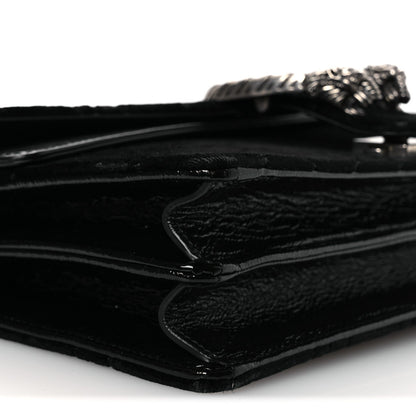 Velvet GG Monogram Small Dionysus Shoulder Bag Black
