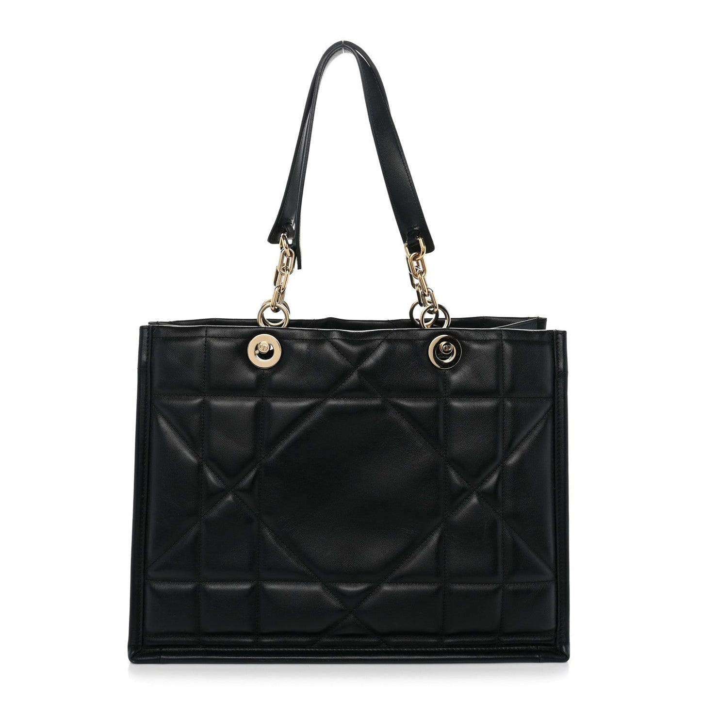 Calfskin Archicannage Medium Essential Tote Black