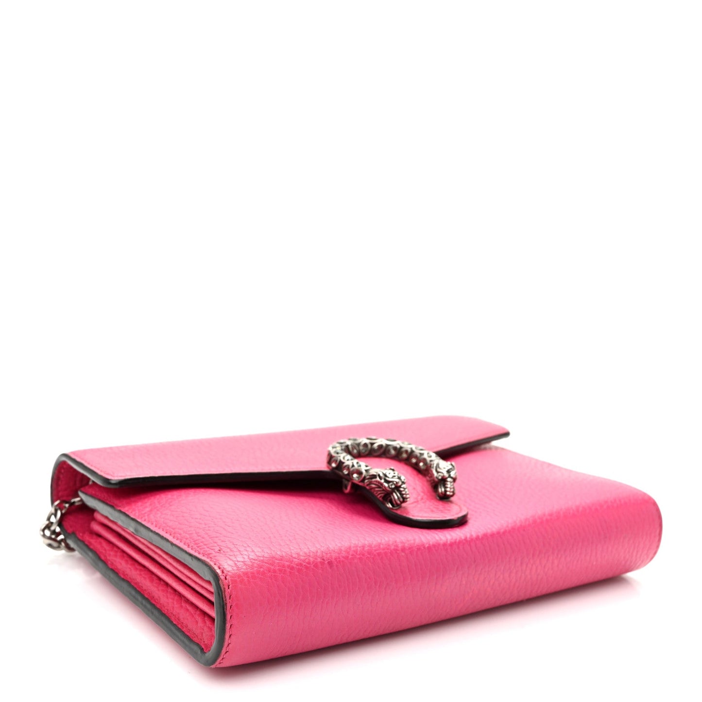 Dollar Calfskin Crystal Mini Dionysus Chain Wallet Box Pink