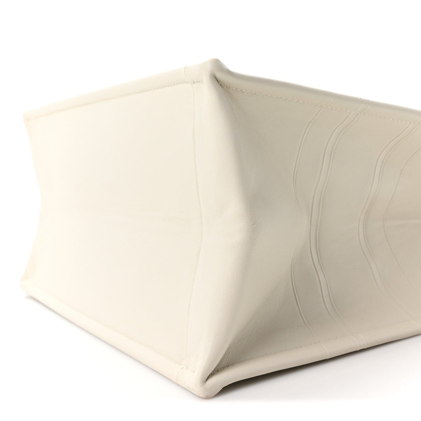 Calfskin Embossed Medium Book Tote Ivory Tote Ivory