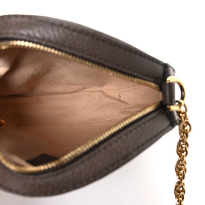 GG Supreme Monogram Web Mini Ophidia Round Shoulder Bag Brown