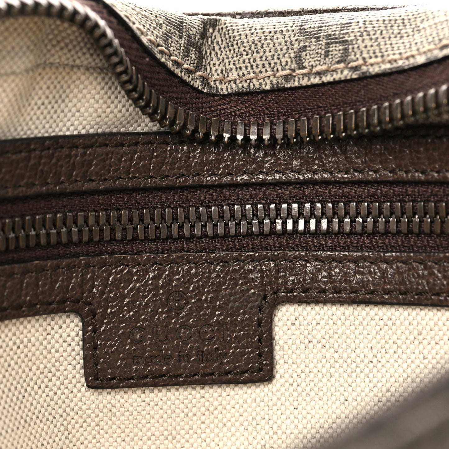 Soft GG Supreme Monogram Medium Ophidia Belt Bag Dark Brown