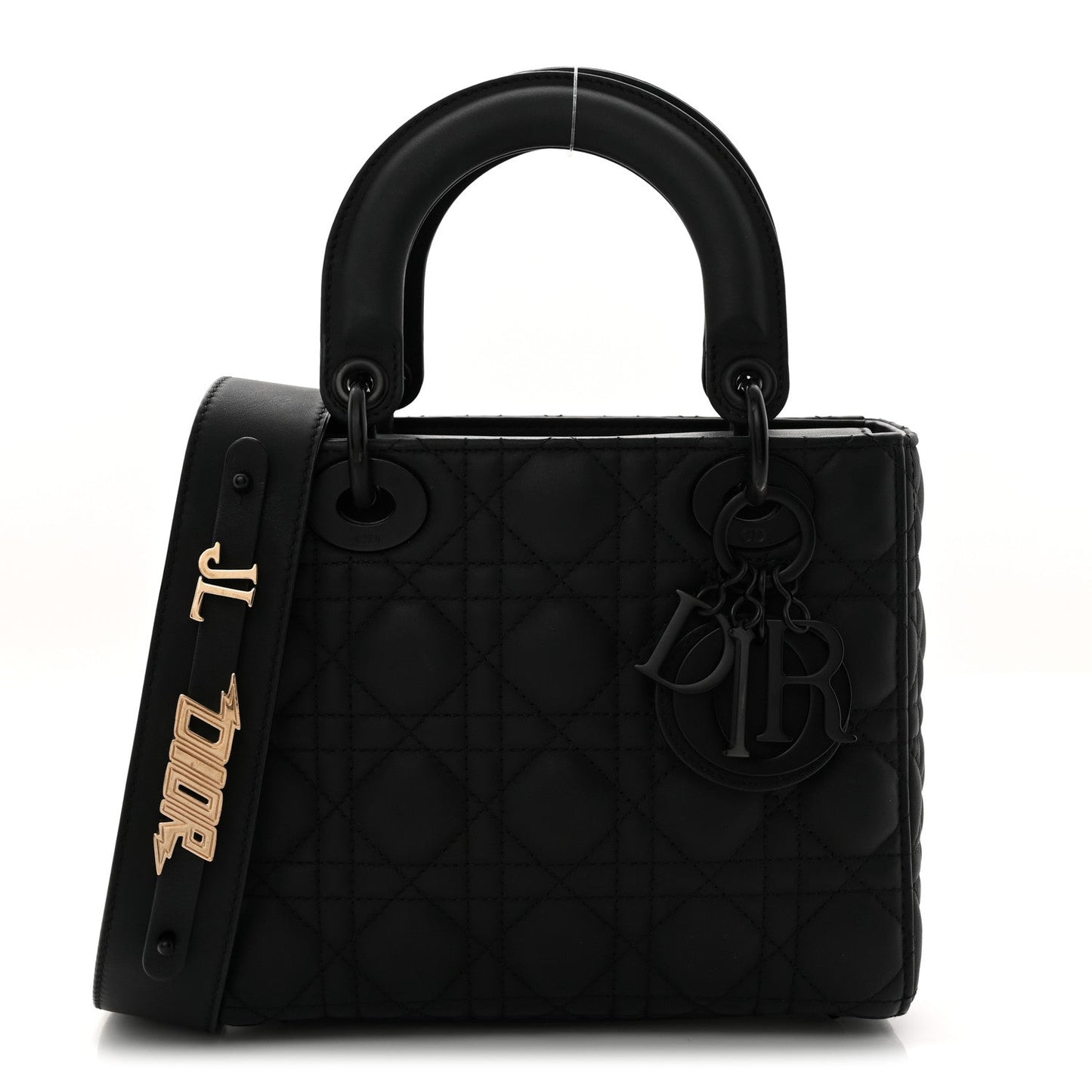 Ultra Matte Calfskin Cannage Small My ABCDior Lady Dior Black