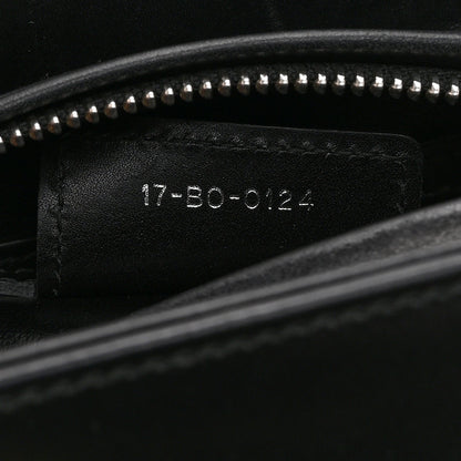 Smooth Calfskin Embroidered Beaded Floral Medium Lady Dior Black