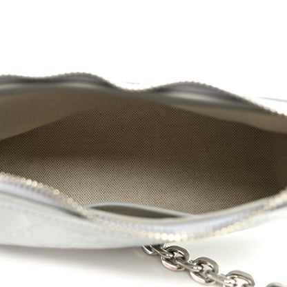 Shine Guccissima Emblem Small Shoulder Bag Silver