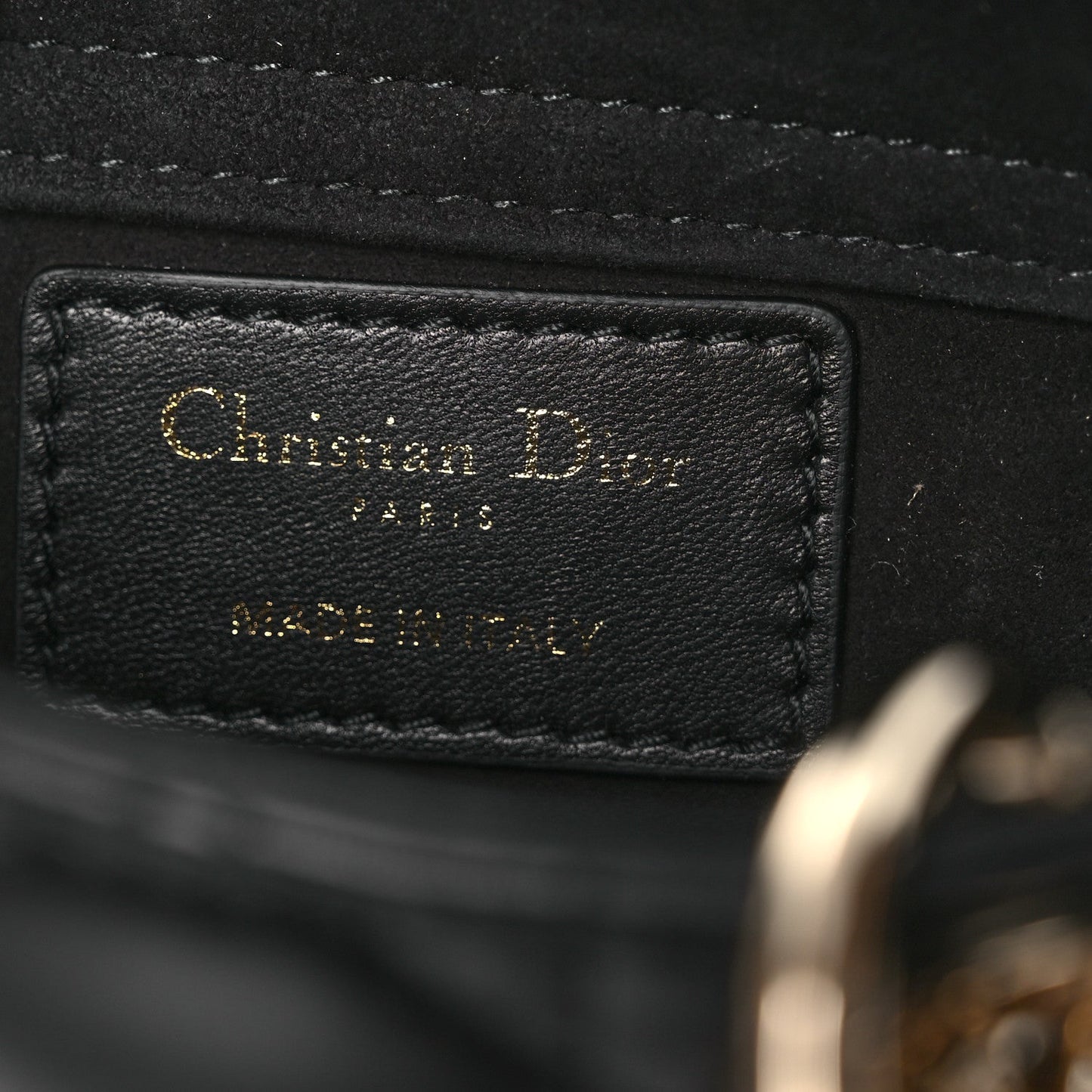 Lambskin Cannage Micro Lady D-Joy Black