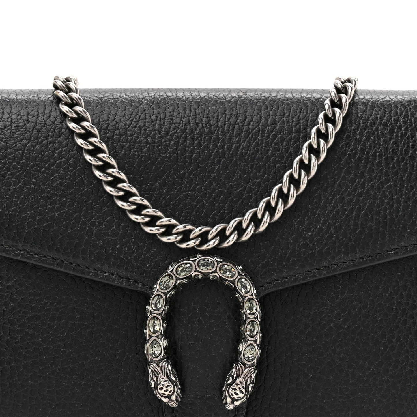 Calfskin Mini Dionysus Chain Wallet Black