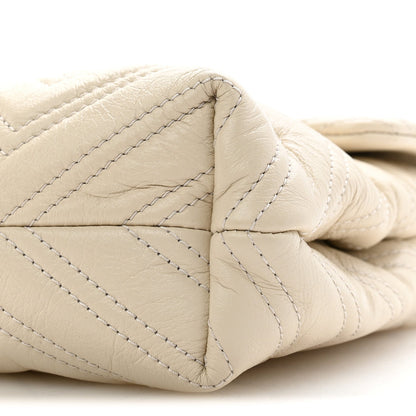 Soft Calfskin Matelasse Monochrome Small GG Marmont Shoulder Bag Ivory