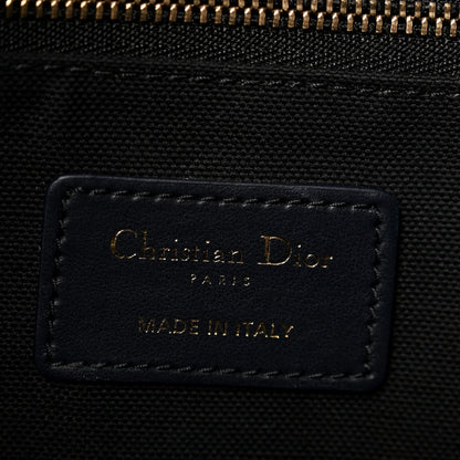 Oblique Calfskin Medium Book Tote With Strap Blue Multicolor