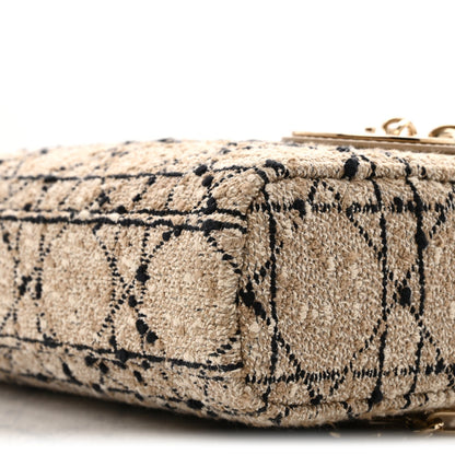 Tweed Cannage Medium Lady D-Joy Natural Black