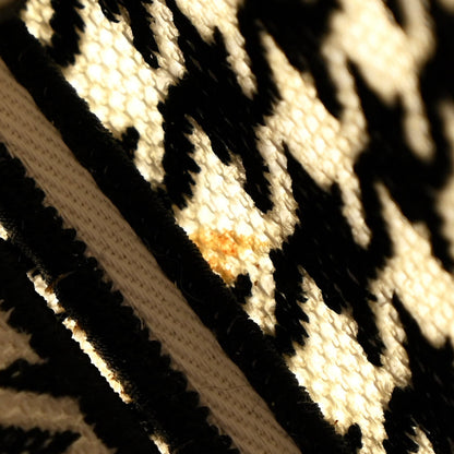 Canvas Houndstooth Embroidered Medium Lady D-Lite Black White