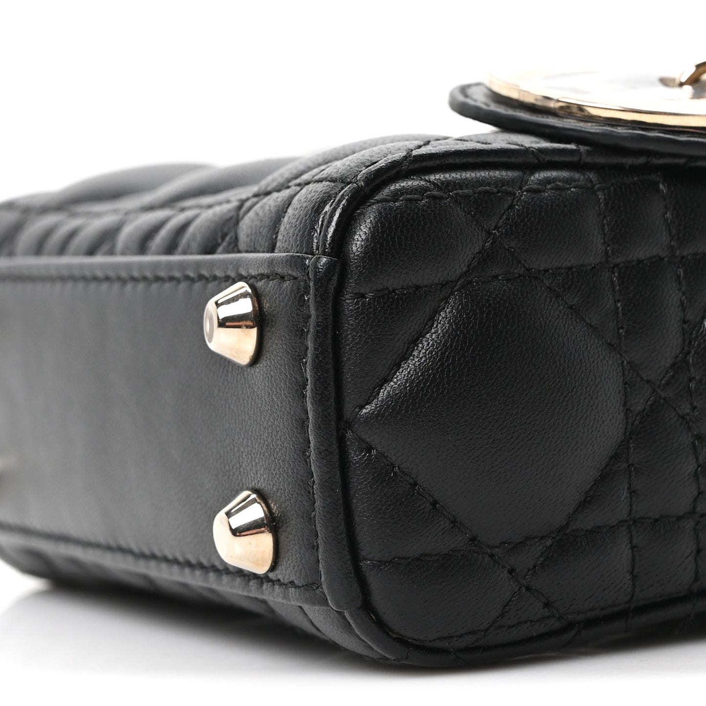 Lambskin Cannage Micro Lady Dior Black