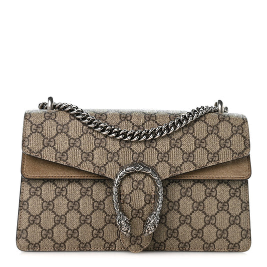 GG Supreme Monogram Small Dionysus Shoulder Bag Taupe