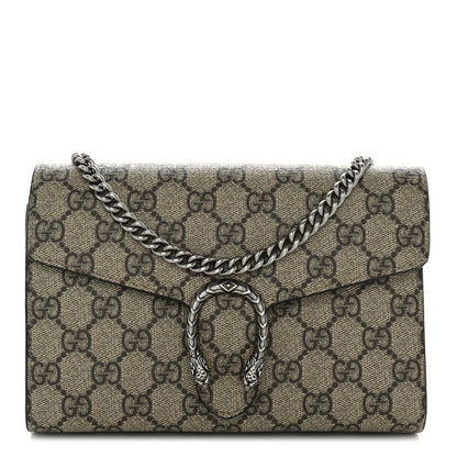 GG Supreme Monogram Mini Dionysus Chain Wallet Beige Taupe