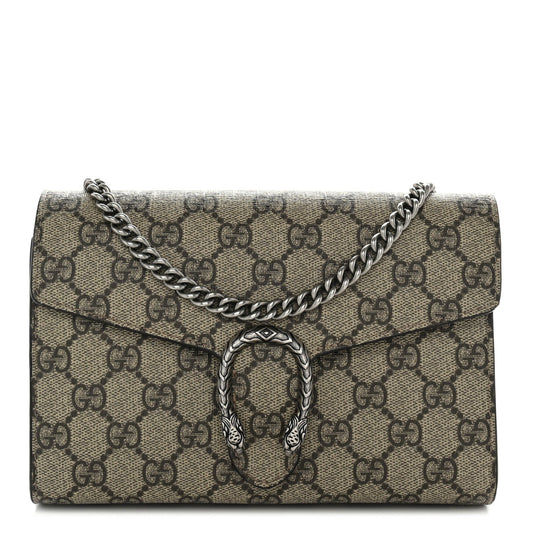 GG Supreme Monogram Mini Dionysus Chain Wallet Beige Taupe
