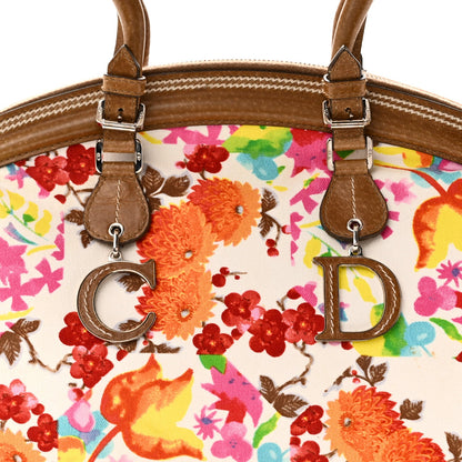 Canvas Floral Frame Satchel