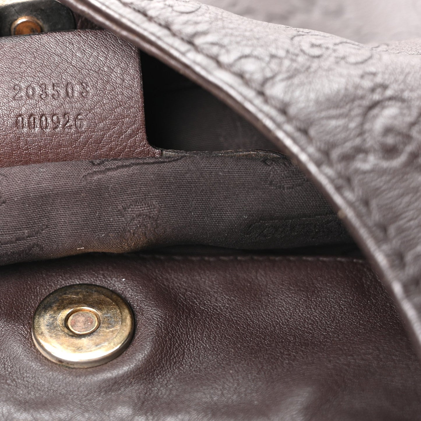 Guccissima Medium Charlotte Hobo Dark Brown