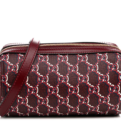 GG Shadow Monogram Ophidia Crossbody Bag Rosso Ancora Red