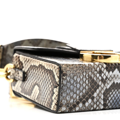 Snakeskin 30 Montaigne Box Bag Beige Multicolor