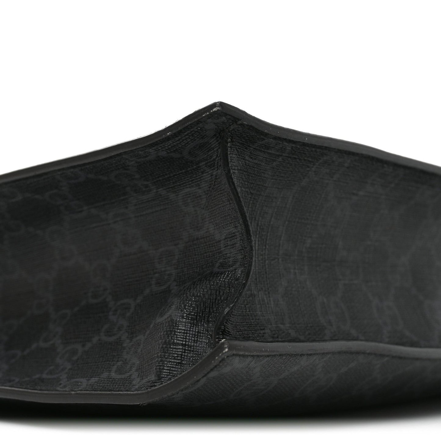 Soft GG Supreme Monogram Appia Calfskin Web Vertical Tote Black