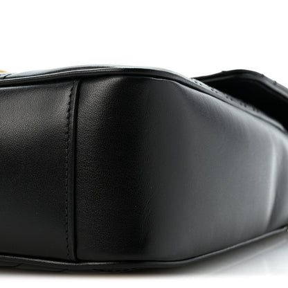 Calfskin Matelasse Medium GG Marmont Shoulder Bag Black