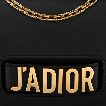 Calfskin J'Adior Chain Flap Bag Black