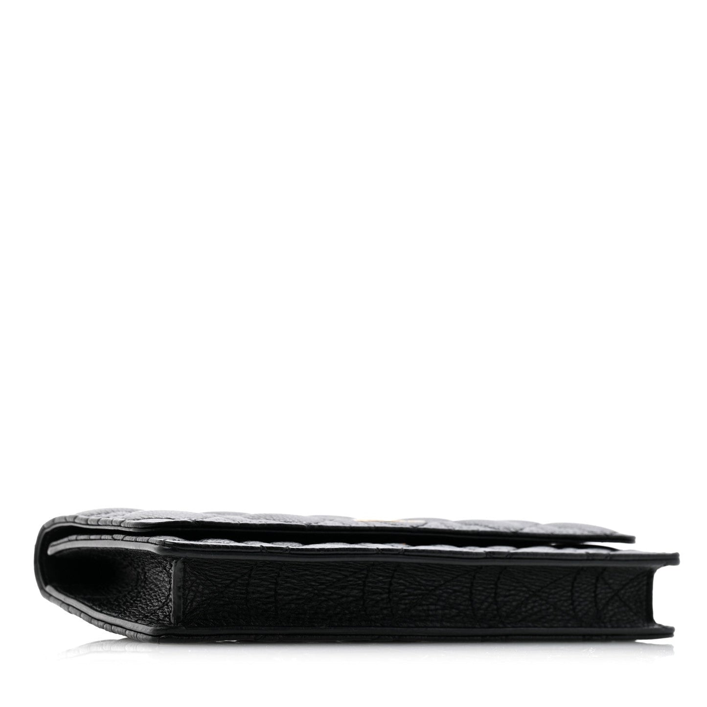 Supple Calfskin Cannage Caro Belt Pouch with Chain Black