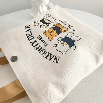 Portable canvas single-shoulder shopping bag portable bag for college students