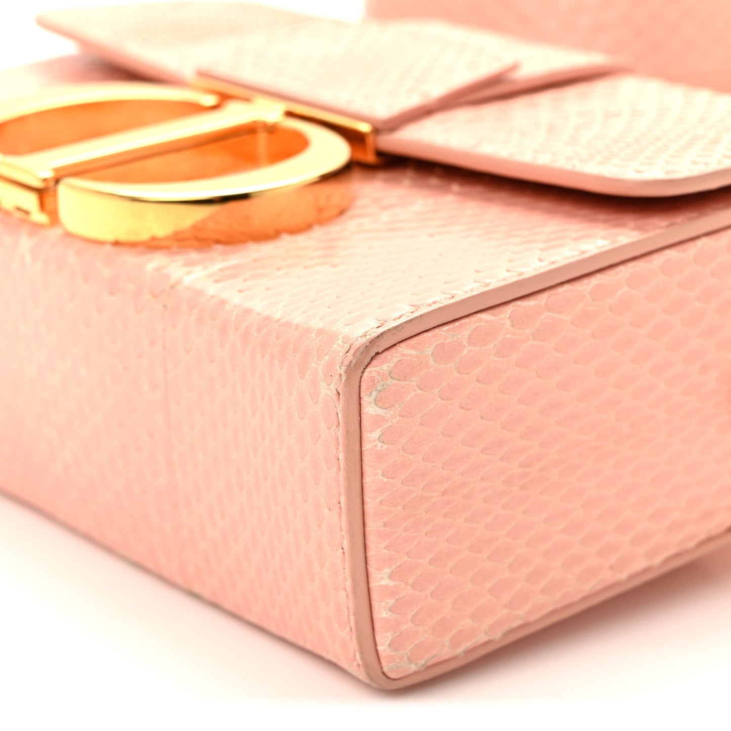 Snakeskin 30 Montaigne Box Bag Rose Clair