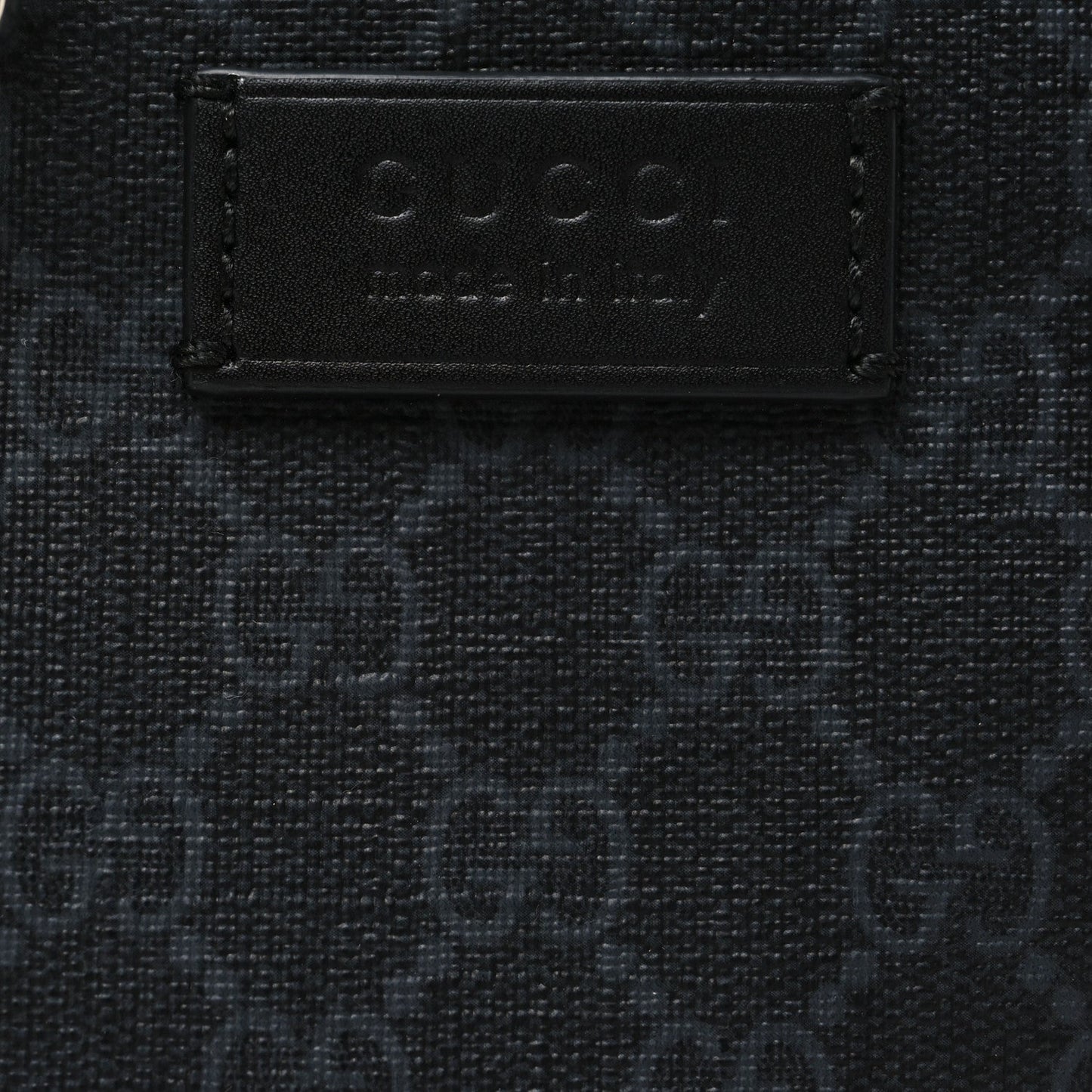 GG Supreme Monogram Appia Calfskin Web Small Camera Messenger Bag Black Grey