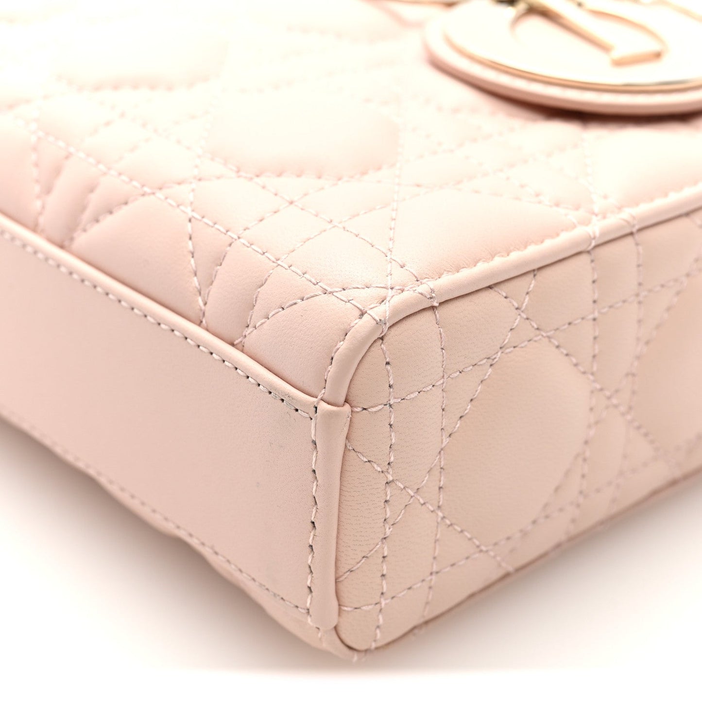 Lambskin Cannage Medium Lady D-Joy Powder Pink