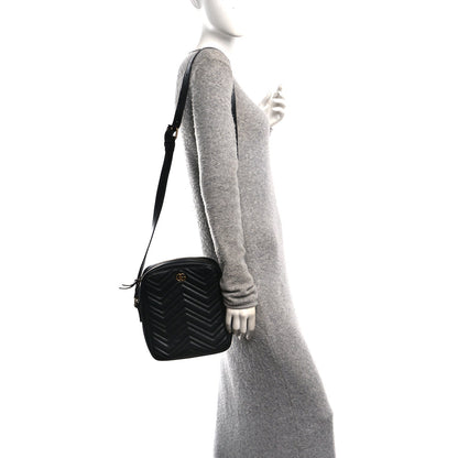 Calfskin Matelasse GG Marmont Travel Bag Black