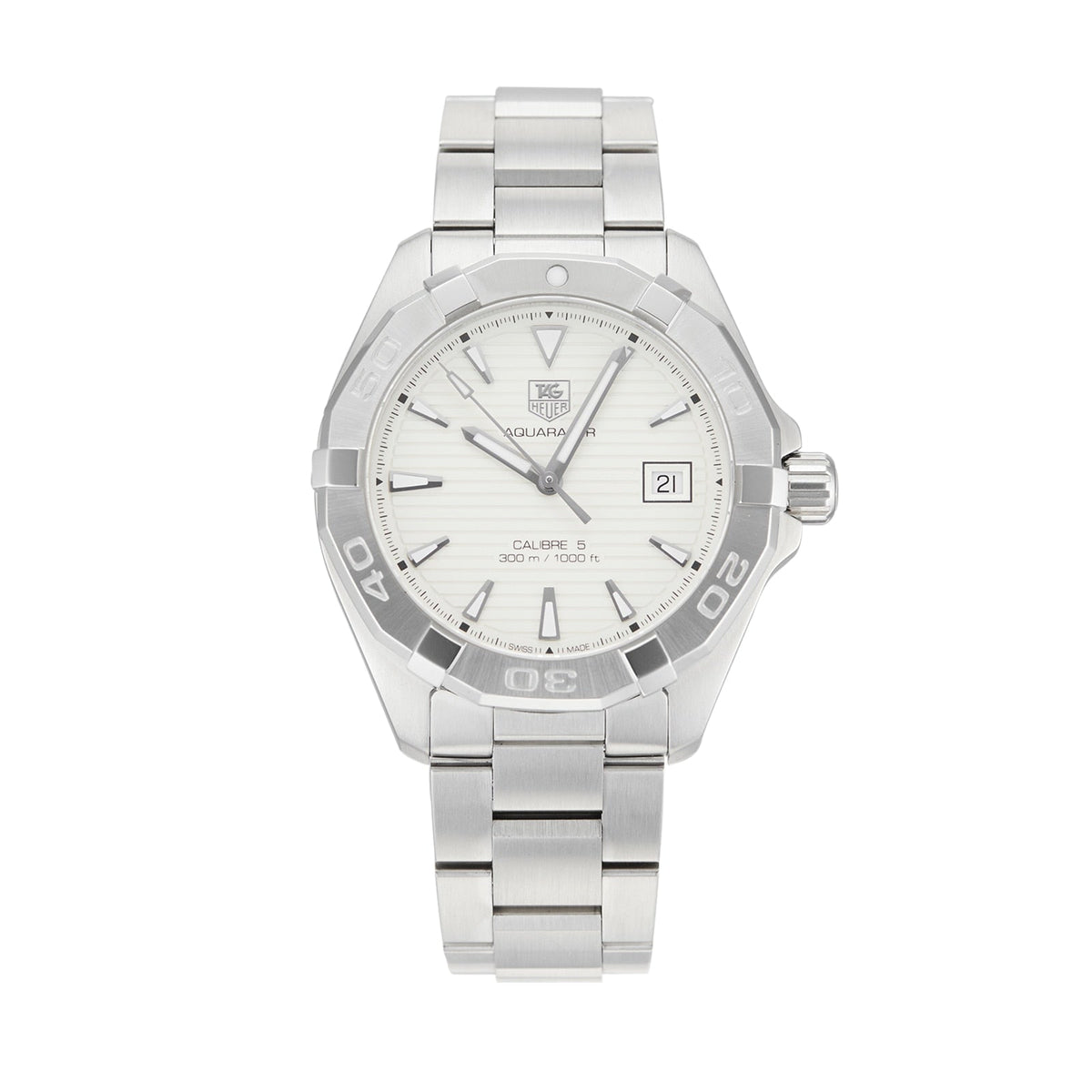 Tag Heuer Aquaracer White Dial Watch for Men - WAY2111.BA0928