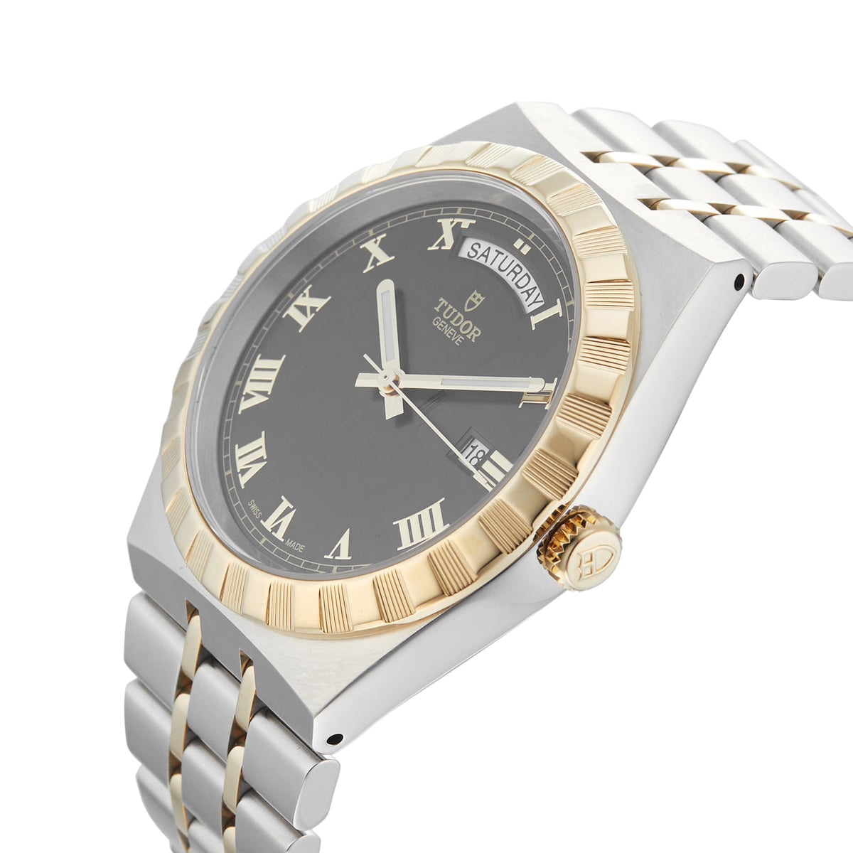 Tudor Royal Automatic Black Dial Two Tone Steel Strap Watch for Men - M28603-0003