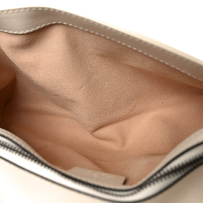 Calfskin Matelasse Small GG Marmont Shoulder Bag White