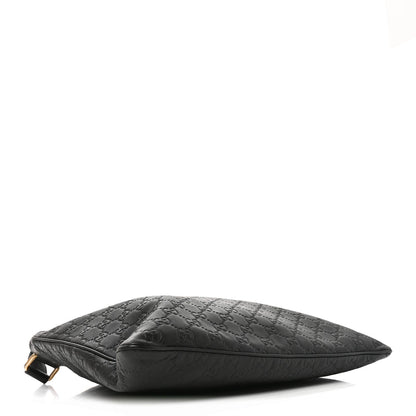 Guccissima Medium Flat Messenger Bag Black