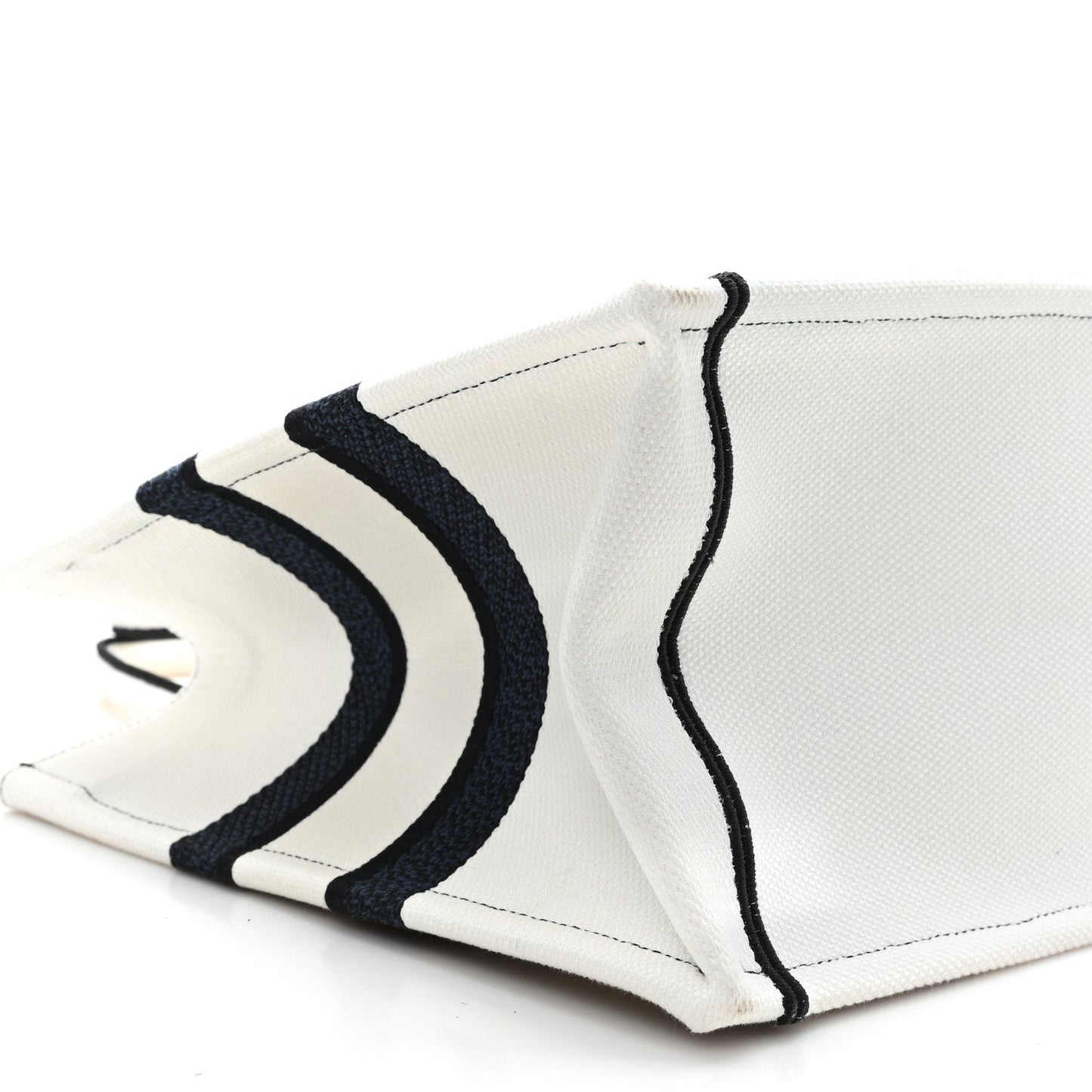 Canvas Embroidered Medium Miss Dior Graffiti Book Tote Navy White