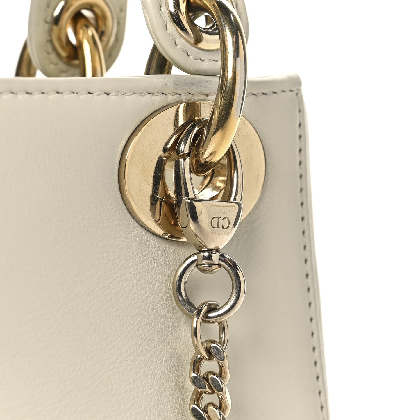 Calfskin Niki De Saint Phalle Dioramour Mini Supple Lady Dior White Multicolor