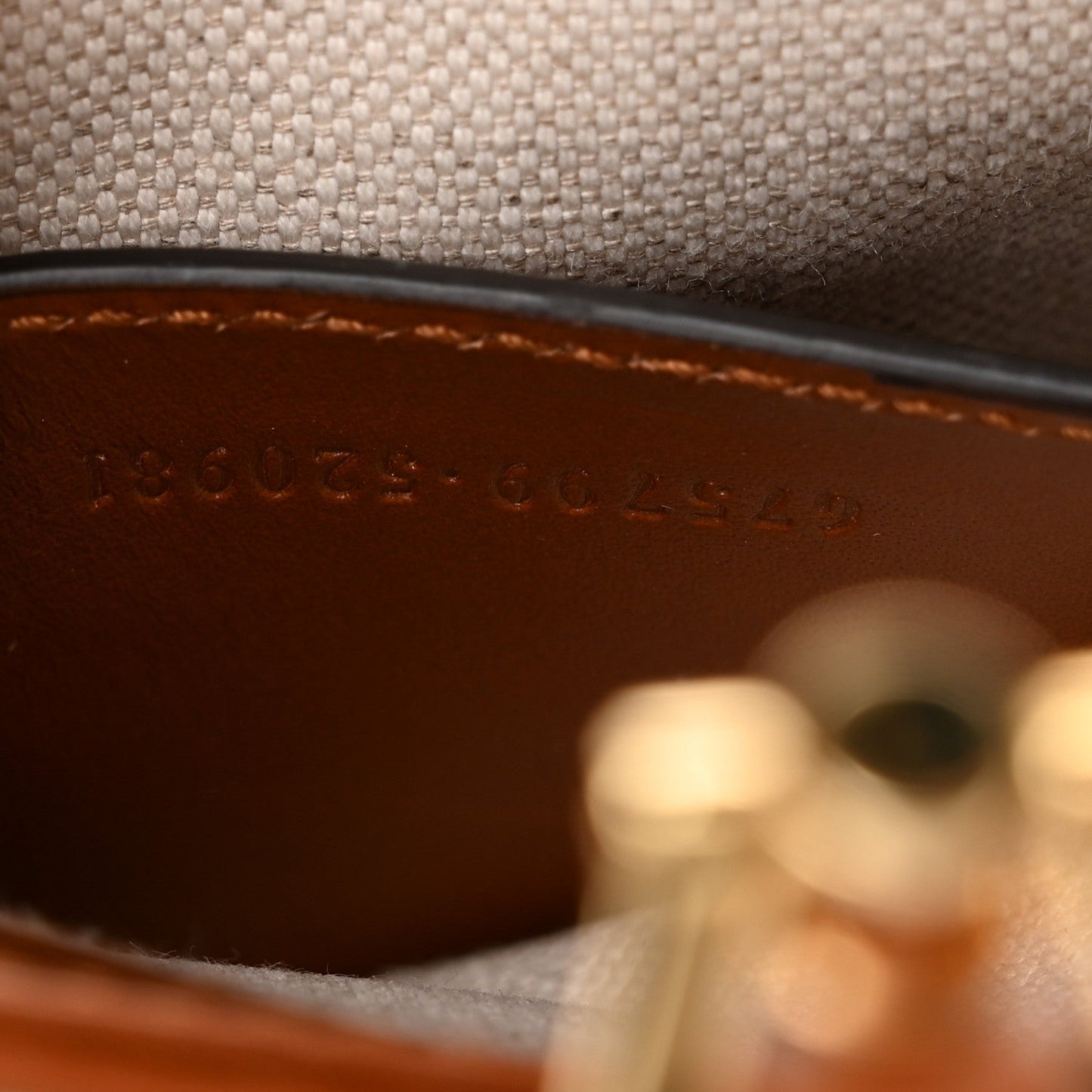 New Canvas Charisma Calfskin Crystal GG Monogram Mini Jackie 1961 Hobo Camel Ebony