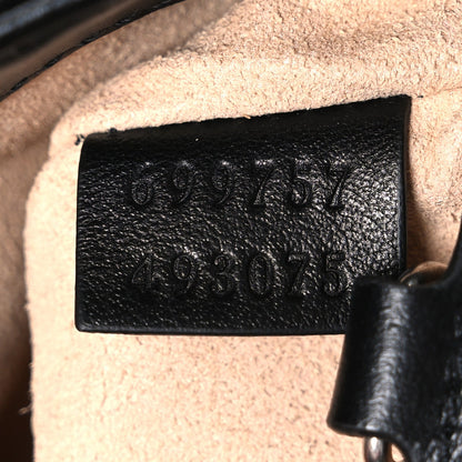 Calfskin Matelasse Monochrome GG Marmont Chain Belt Bag Black