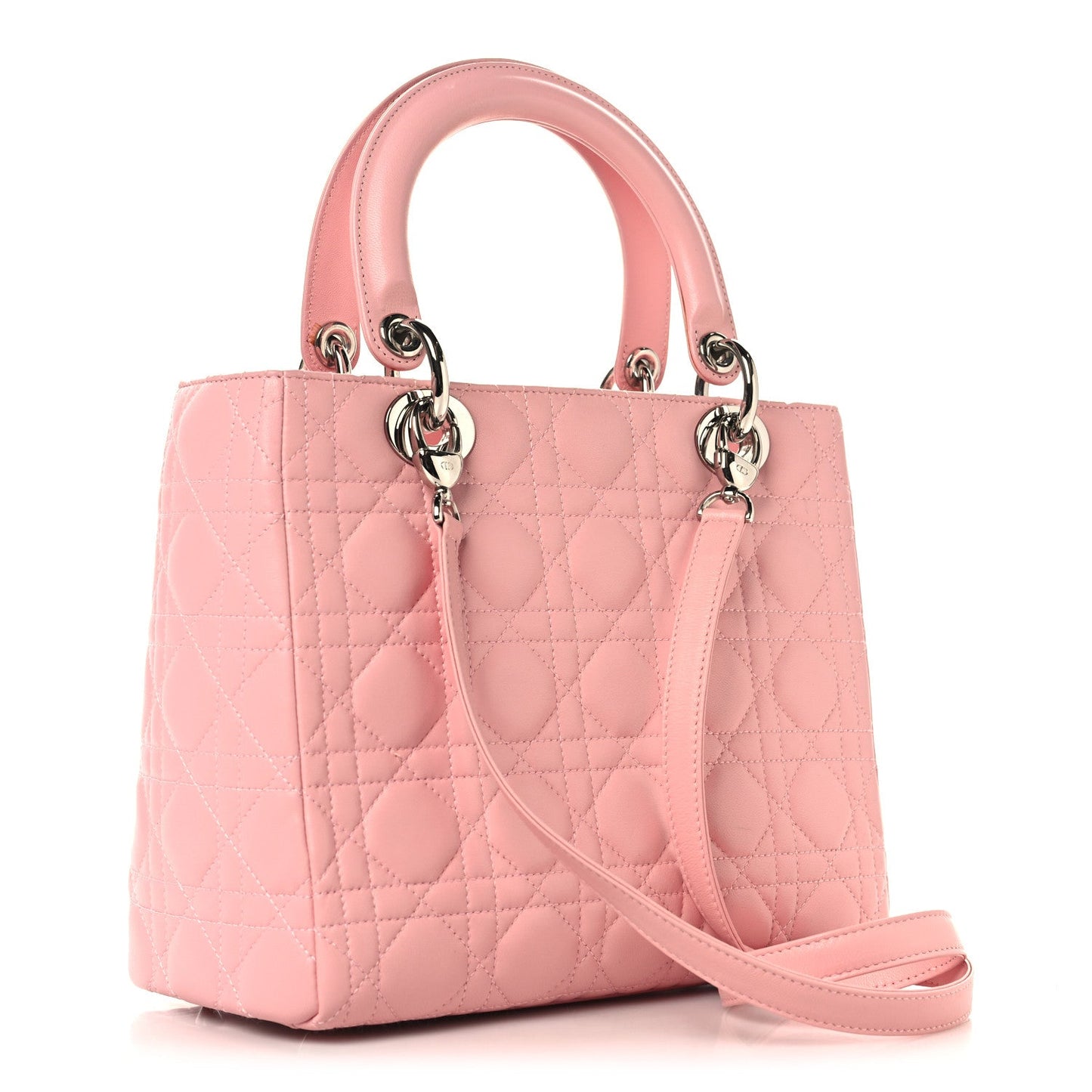 Lambskin Cannage Medium Lady Dior Light Pink