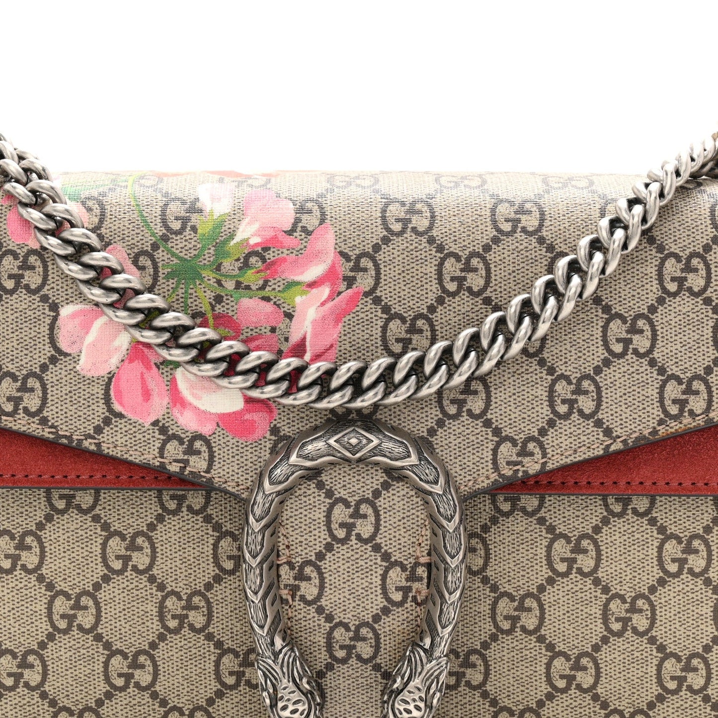 GG Supreme Monogram Blooms Small Dionysus Shoulder Bag Beige Multicolor Dry Rose