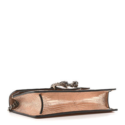 Metallic Lizard Super Mini Dionysus Bag Rame
